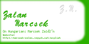 zalan marcsek business card